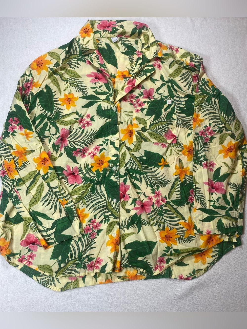Old Navy Tropical Floral Cruise Shirt size Large